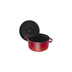Cocotte 22 cm, Rond(e), Cerise, Fonte