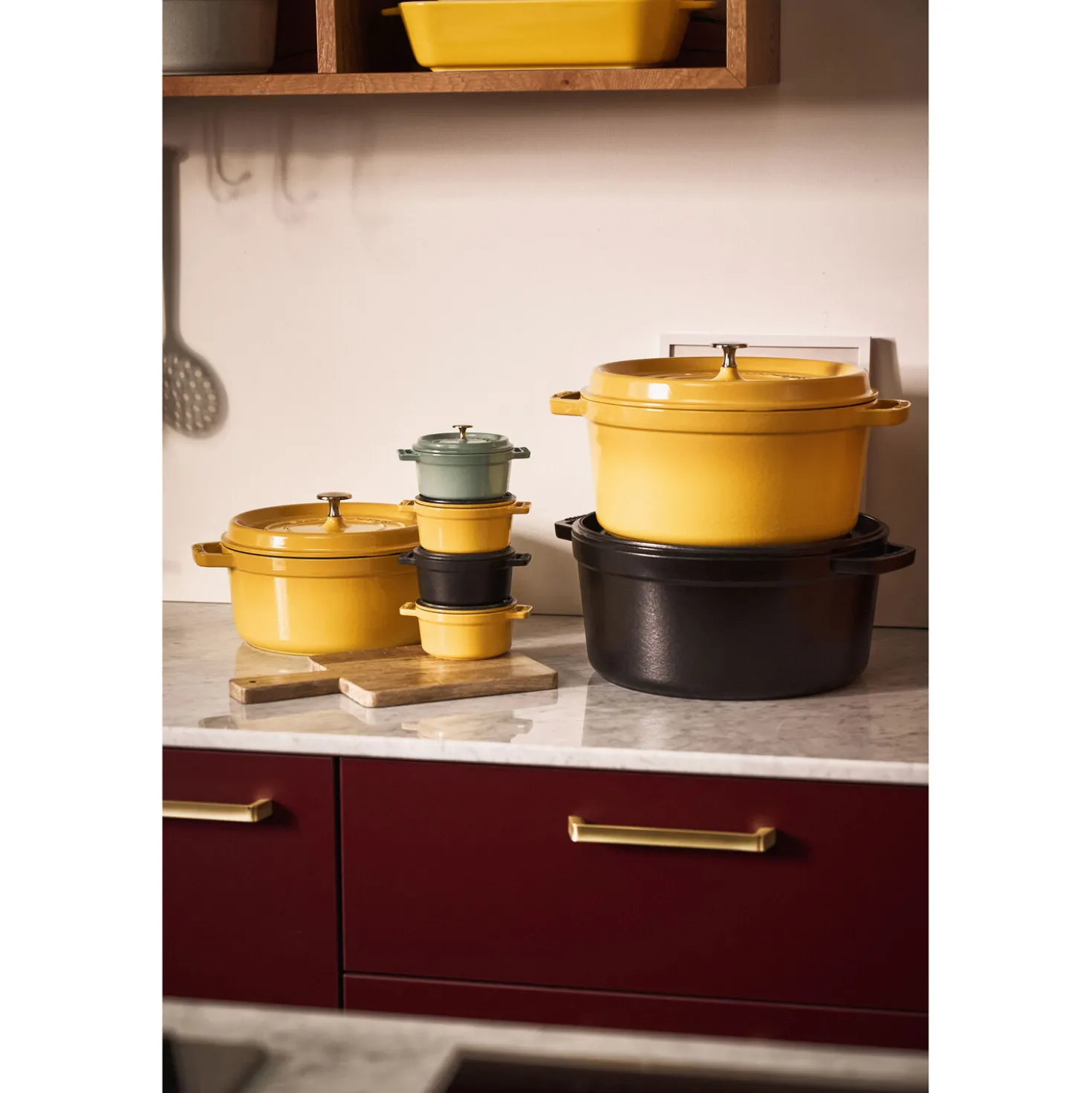 Cocotte 28 cm, Rond(e), Citron, Fonte