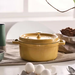 Cocotte 24 cm, Rond(e), Citron, Fonte