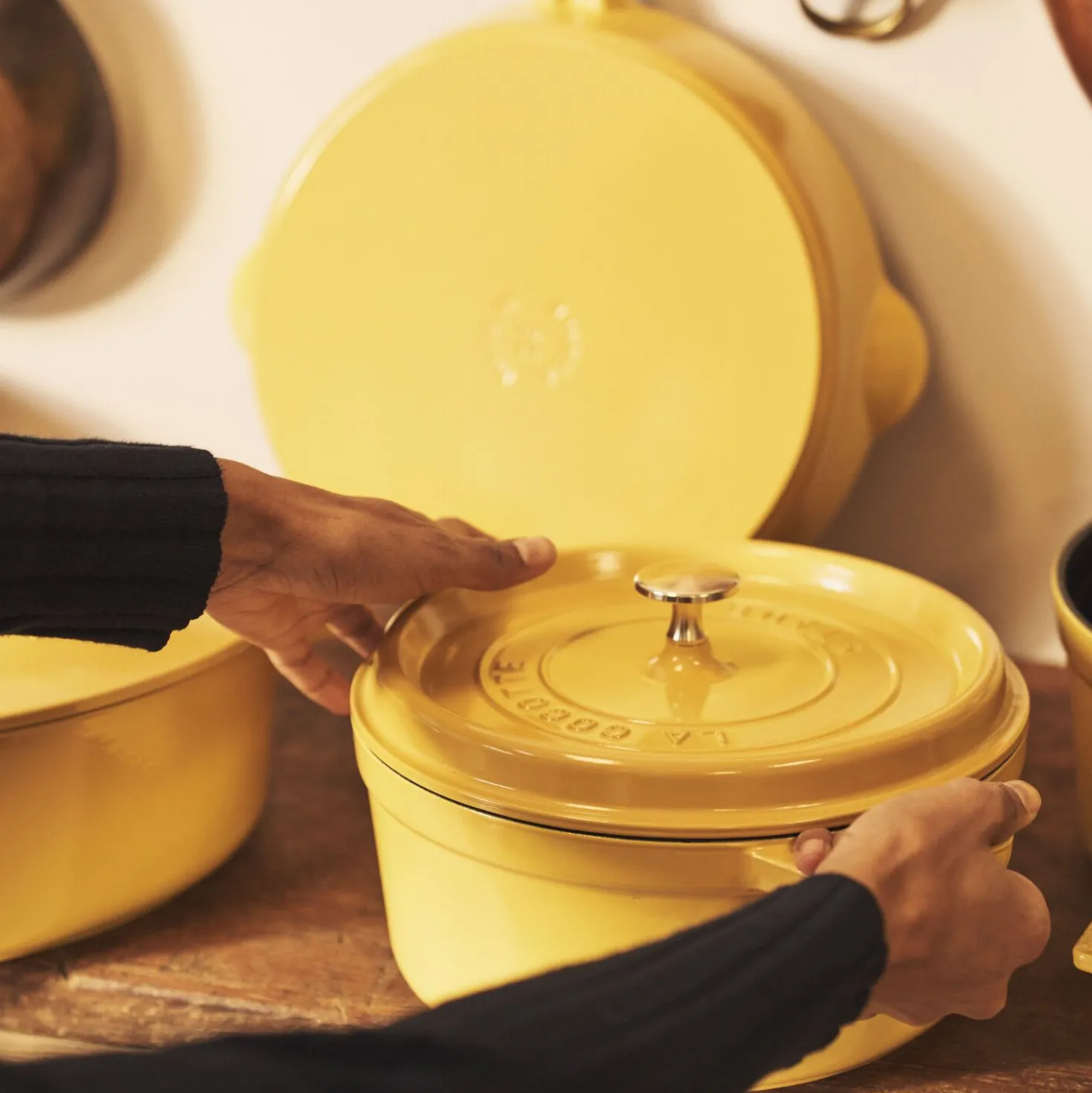 Cocotte 24 cm, Rond(e), Citron, Fonte