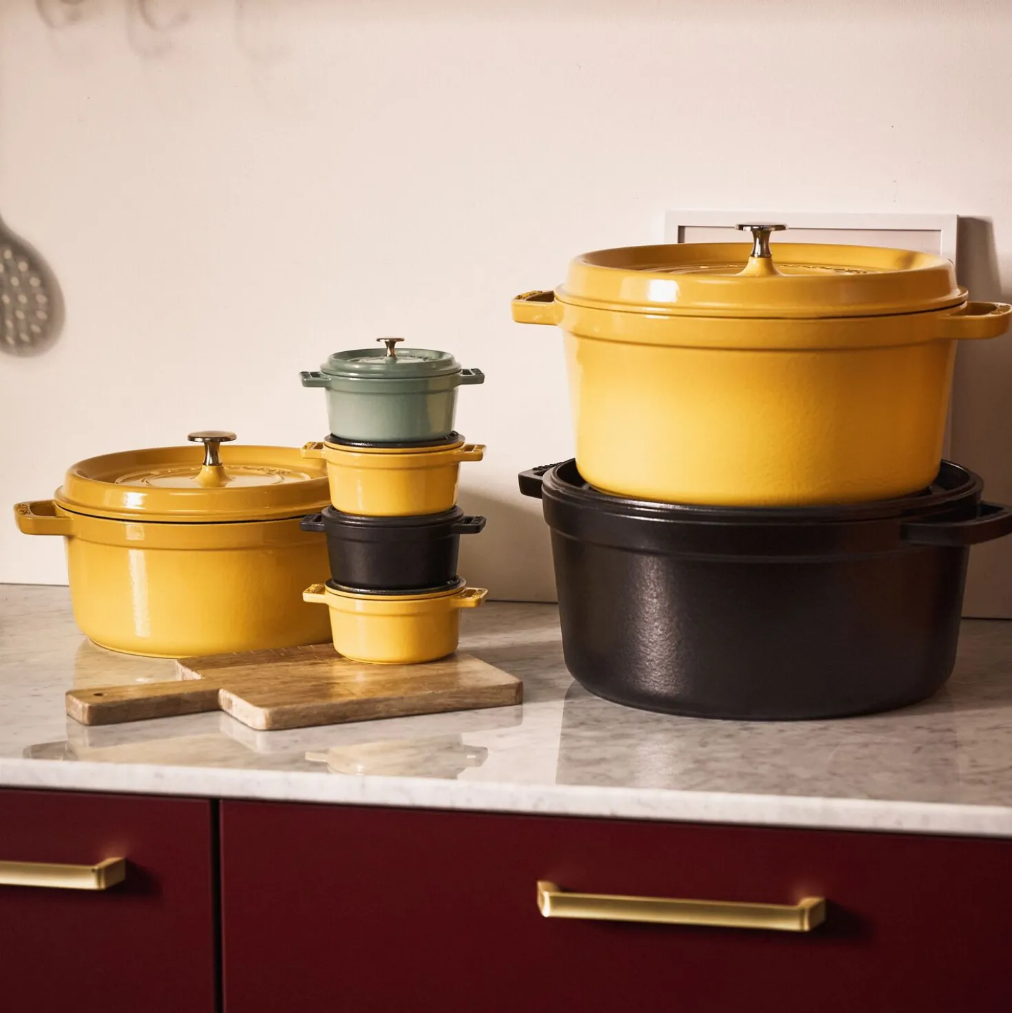 Cocotte 24 cm, Rond(e), Citron, Fonte