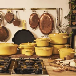 Cocotte 24 cm, Rond(e), Citron, Fonte