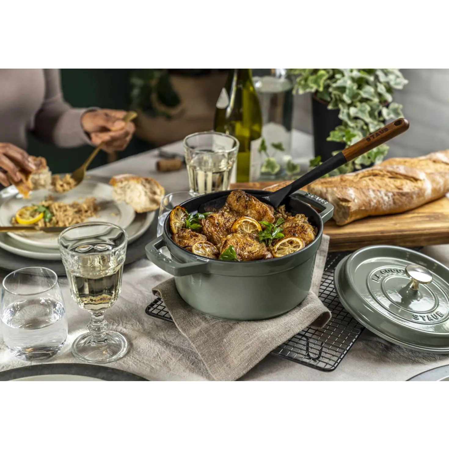 Cocotte 20 cm, Rond(e), Eucalyptus, Fonte