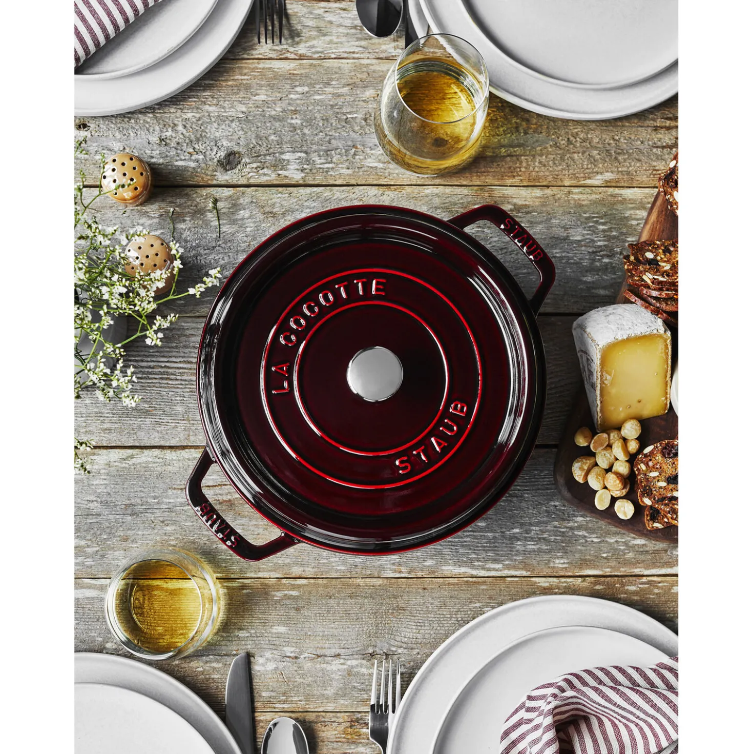 Cocotte 28 cm, Rond(e), Grenadine, Fonte
