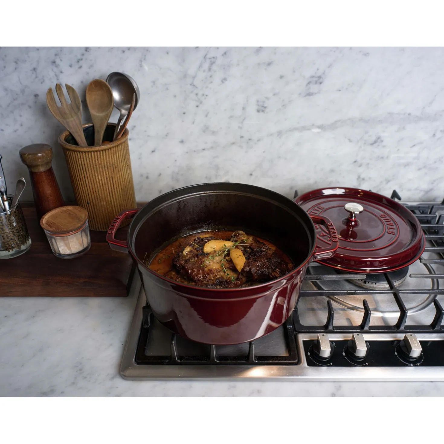 Cocotte 26 cm, Rond(e), Grenadine, Fonte