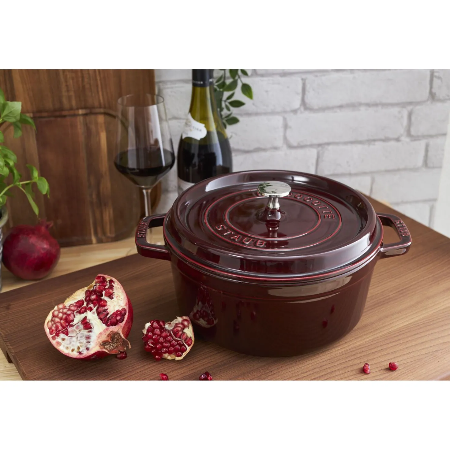 Cocotte 26 cm, Rond(e), Grenadine, Fonte