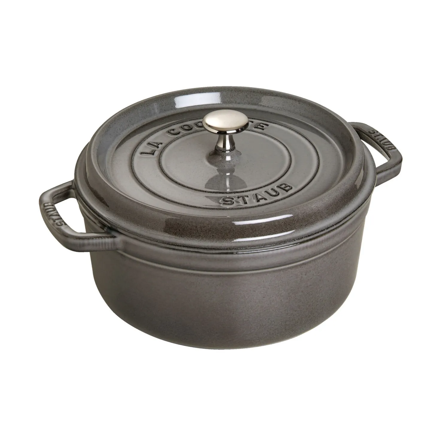 Cocotte 18 cm, Rond(e), Gris graphite, Fonte