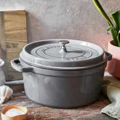 Cocotte 28 cm, Rond(e), Gris graphite, Fonte