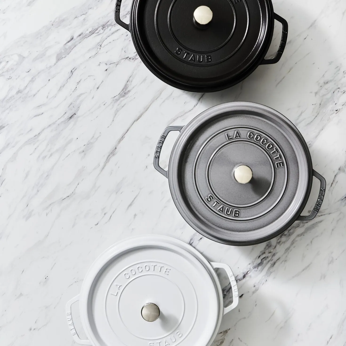 Cocotte 24 cm, Rond(e), Gris graphite, Fonte