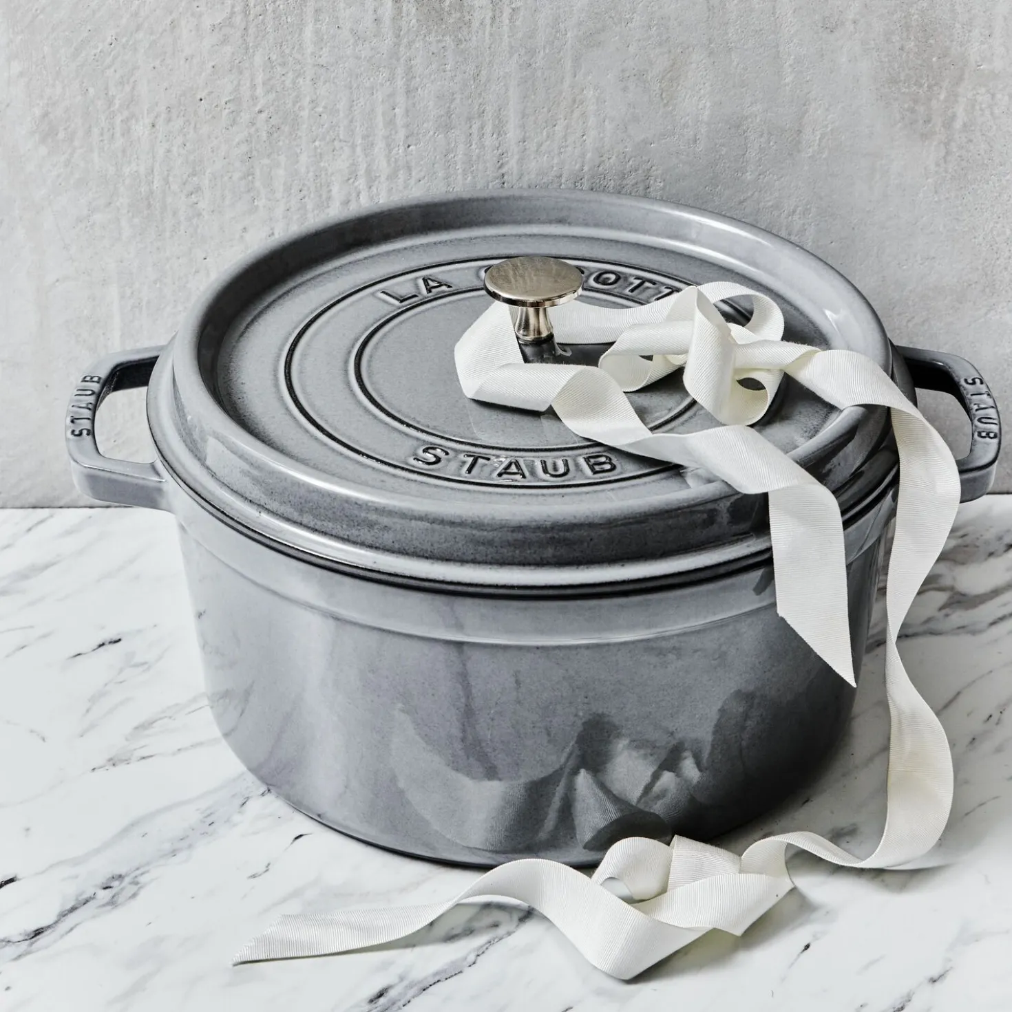 Cocotte 24 cm, Rond(e), Gris graphite, Fonte