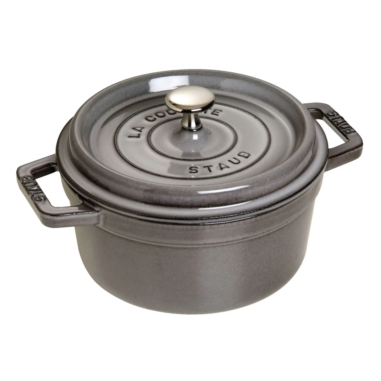 Cocotte 20 cm, Rond(e), Gris graphite, Fonte