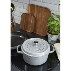 Cocotte 20 cm, Rond(e), Gris graphite, Fonte