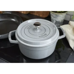 Cocotte 20 cm, Rond(e), Gris graphite, Fonte