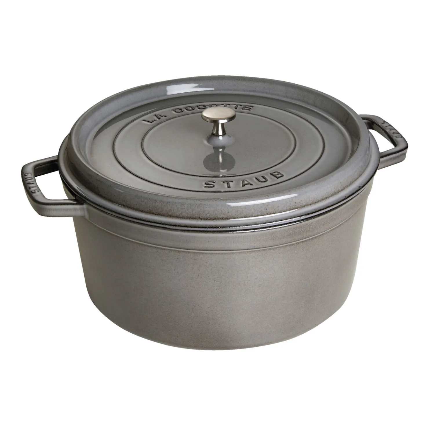 Cocotte 30 cm, Rond(e), Gris graphite, Fonte