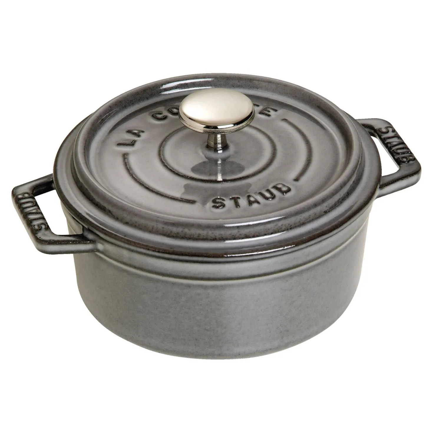 Cocotte 12 cm, Rond(e), Gris graphite, Fonte
