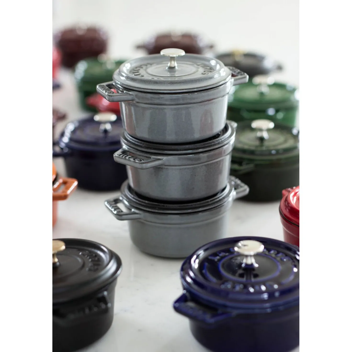 Cocotte 12 cm, Rond(e), Gris graphite, Fonte
