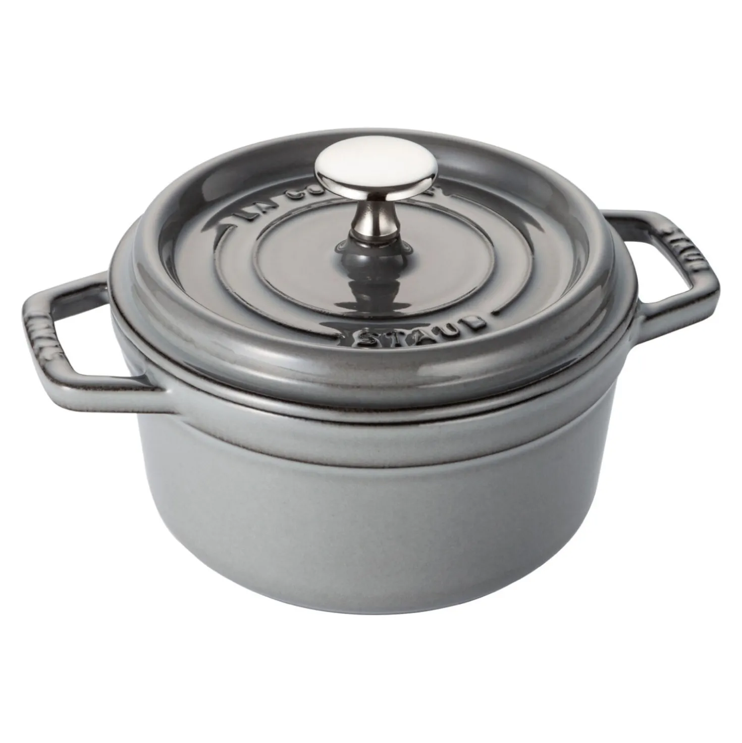 Cocotte 16 cm, Rond(e), Gris graphite, Fonte
