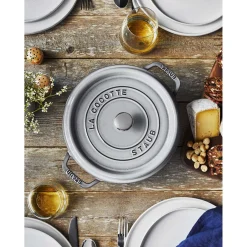 Cocotte 22 cm, Rond(e), Gris graphite, Fonte