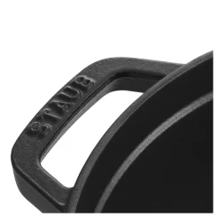 Cocotte 24 cm, Rond(e), Noir mat, Fonte