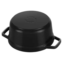 Cocotte 14 cm, Rond(e), Noir mat, Fonte