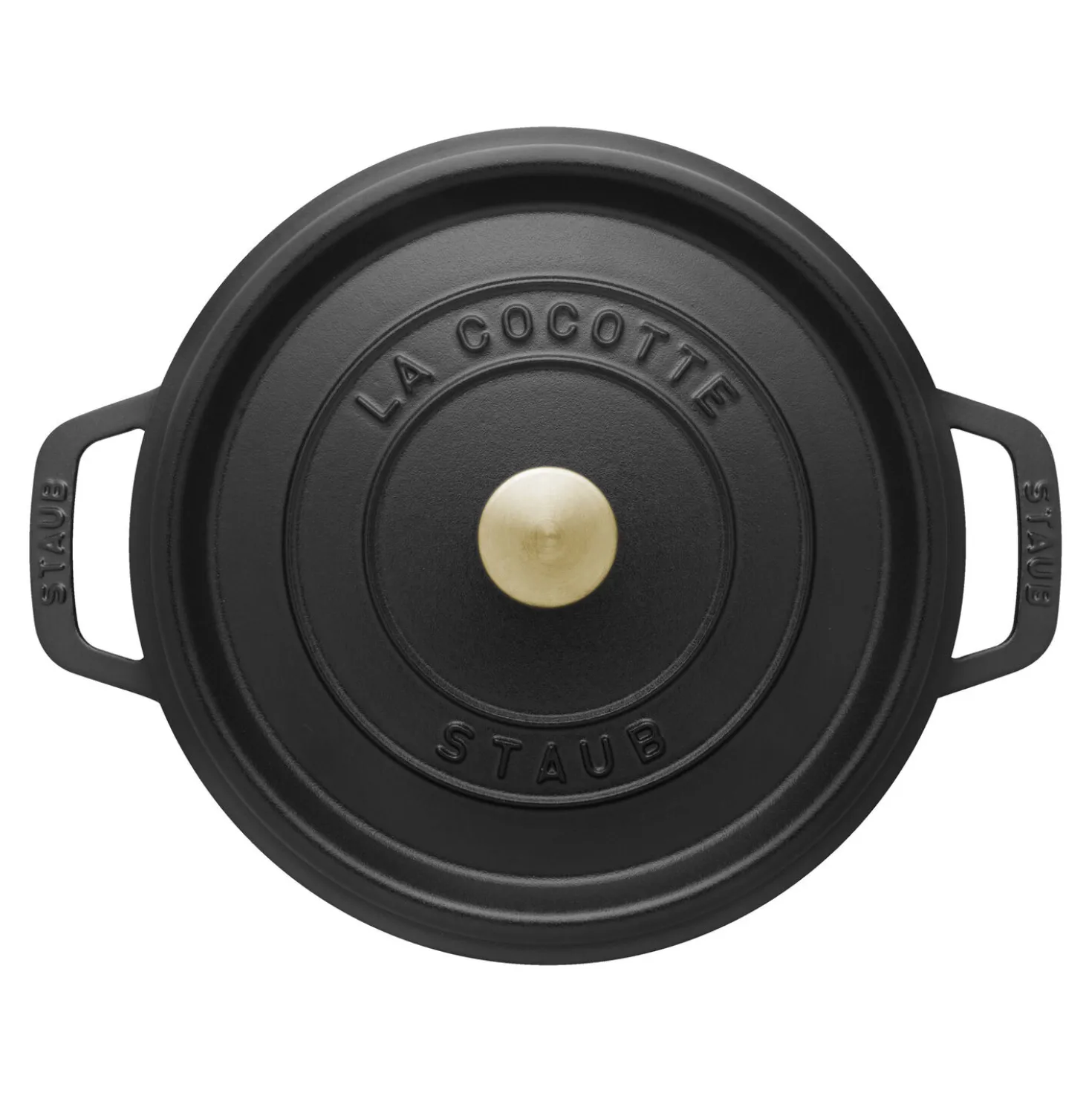 Cocotte 34 cm, Rond(e), Noir mat, Fonte