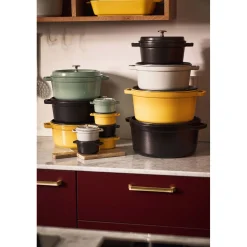 Cocotte 34 cm, Rond(e), Noir mat, Fonte