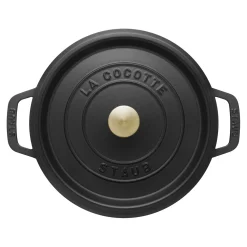 Cocotte 26 cm, Rond(e), Noir mat, Fonte