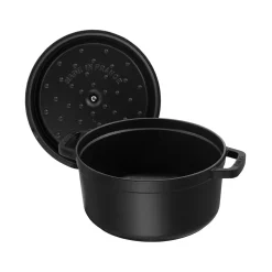 Cocotte 12 cm, Rond(e), Noir mat, Fonte