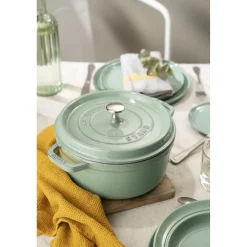 Cocotte 18 cm, Rond(e), Sauge, Fonte