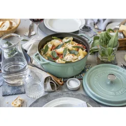 Cocotte 24 cm, Rond(e), Sauge, Fonte