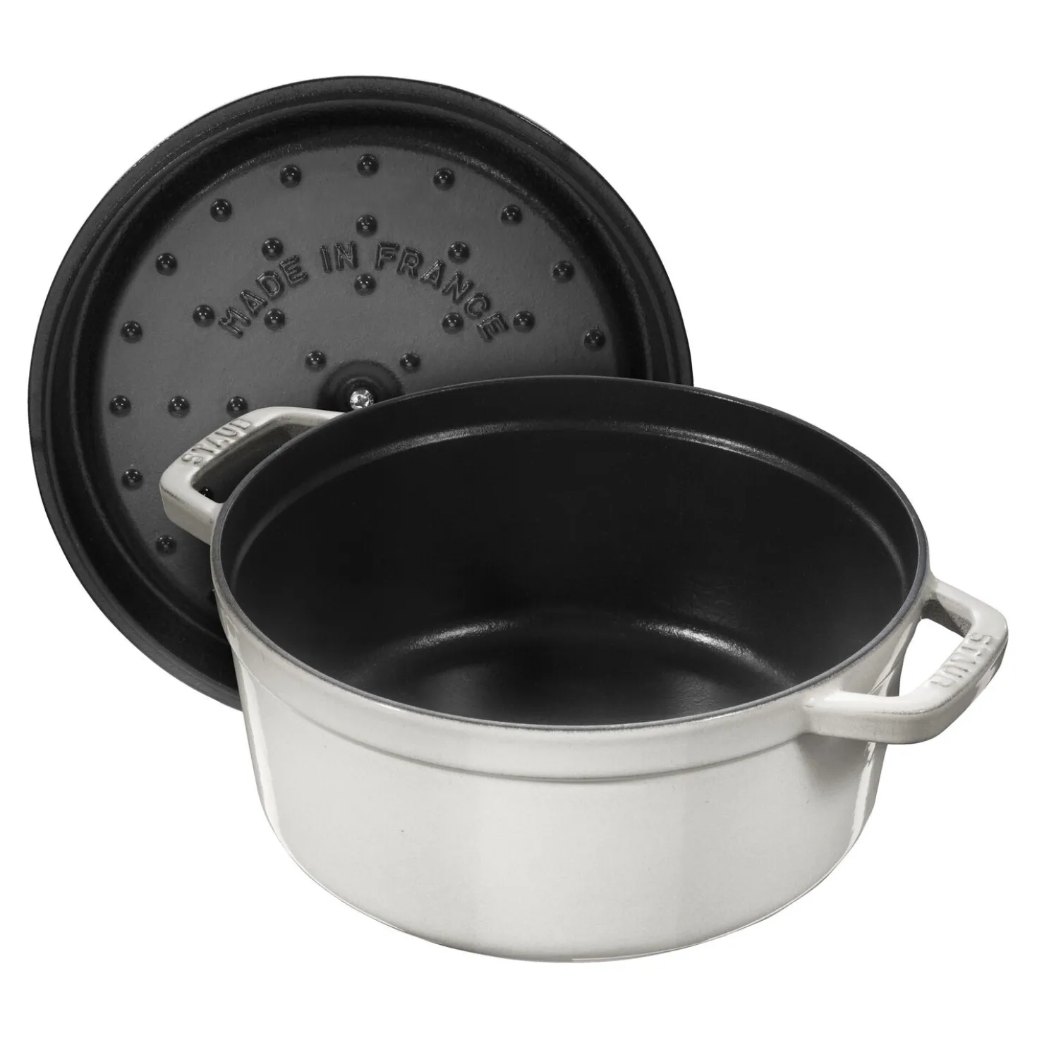 Cocotte 20 cm, Rond(e), Truffe blanche, Fonte