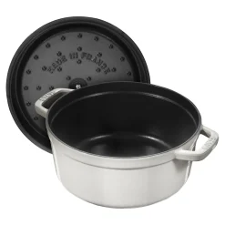 Cocotte 24 cm, Rond(e), Truffe blanche, Fonte