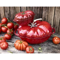Cocotte 25 cm, Tomate, Cerise, Fonte
