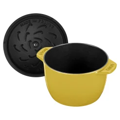Cocotte à riz 16 cm, Rond(e), Citron, Fonte