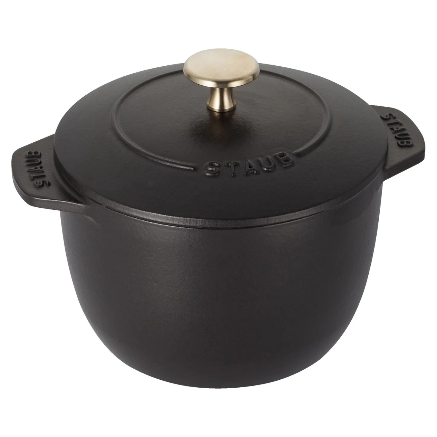 Cocotte à riz 16 cm, Rond(e), Noir mat, Fonte