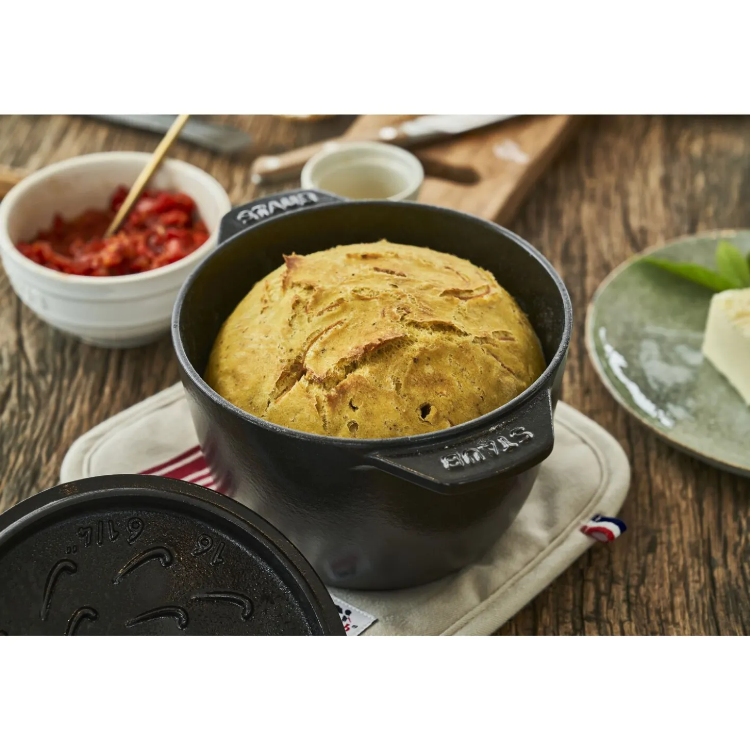 Cocotte à riz 16 cm, Rond(e), Noir mat, Fonte