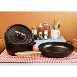 Cocotte Buster+Punch 24 cm, Rond(e), Noir mat, Fonte