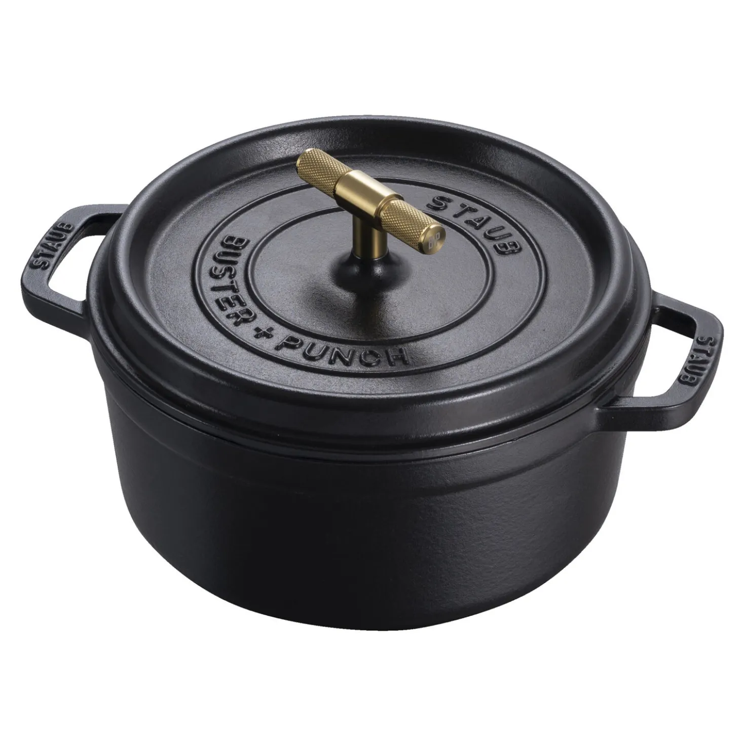 Cocotte Buster+Punch 24 cm, Rond(e), Noir mat, Fonte