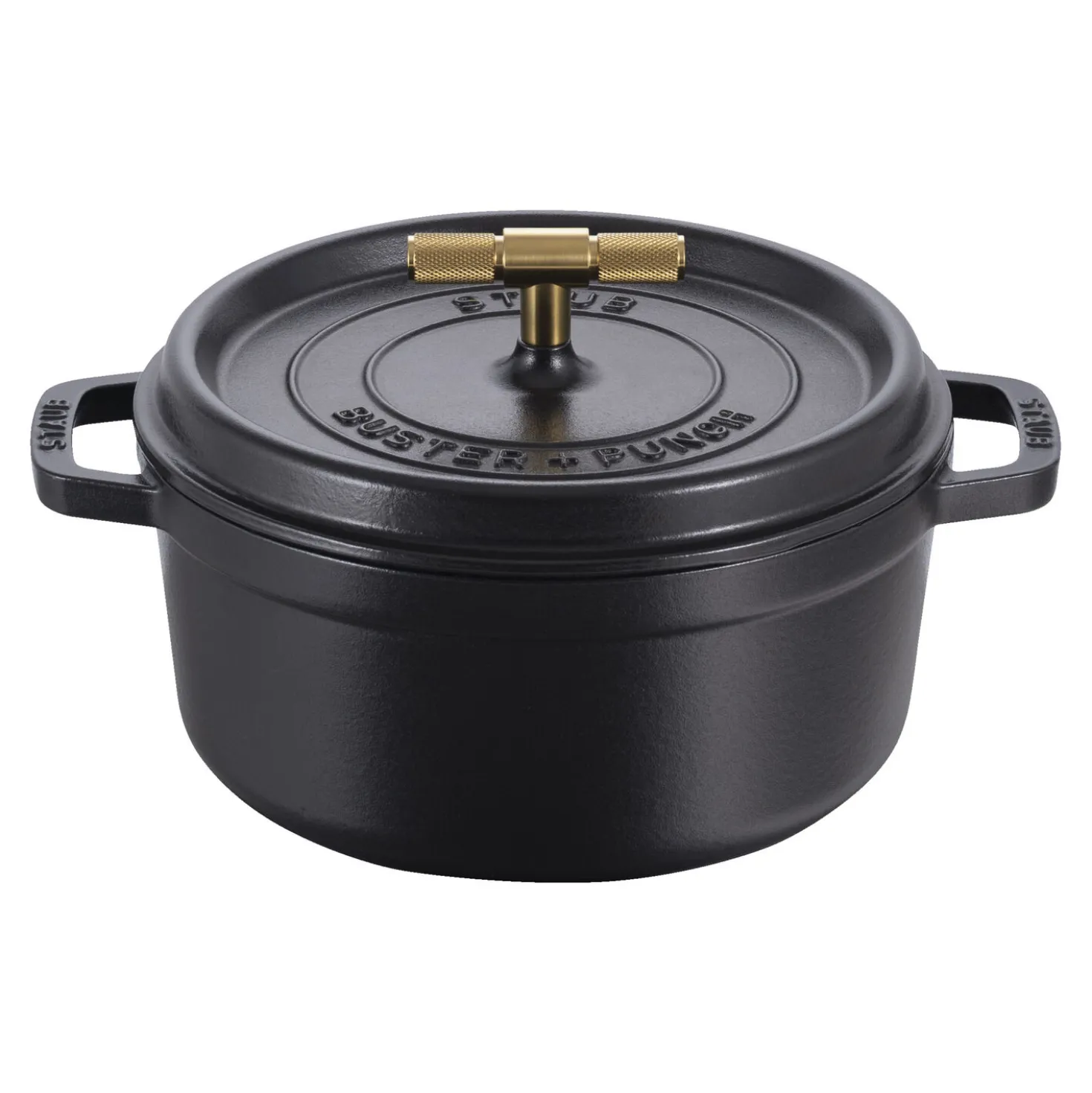 Cocotte Buster+Punch 24 cm, Rond(e), Noir mat, Fonte