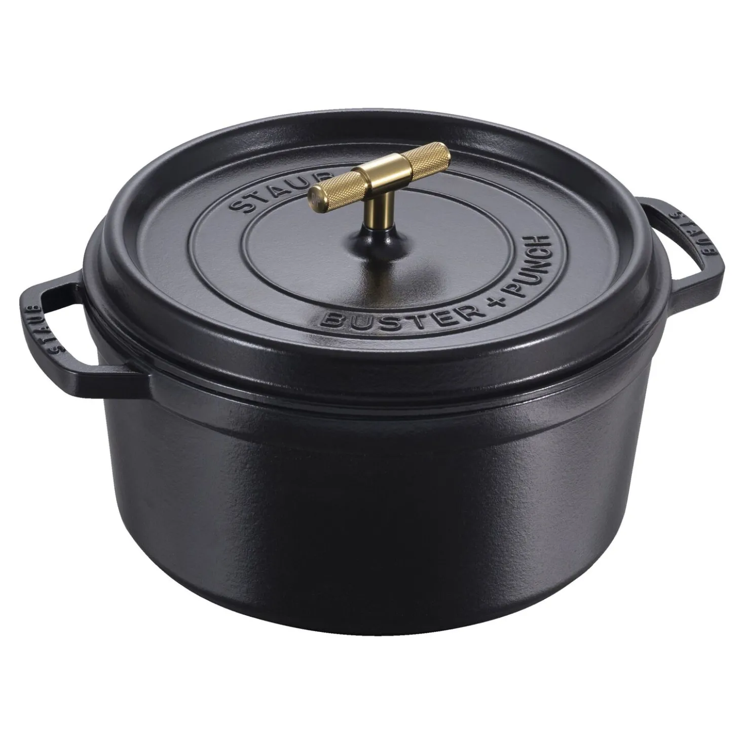 Cocotte Buster+Punch 28 cm, Rond(e), Noir mat, Fonte