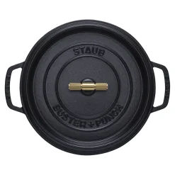 Cocotte Buster+Punch 28 cm, Rond(e), Noir mat, Fonte