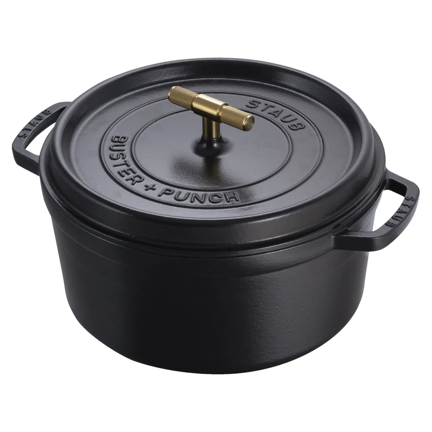 Cocotte Buster+Punch 28 cm, Rond(e), Noir mat, Fonte