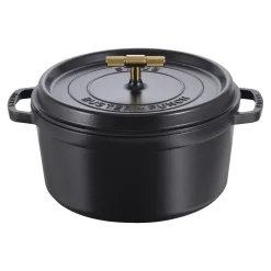 Cocotte Buster+Punch 28 cm, Rond(e), Noir mat, Fonte