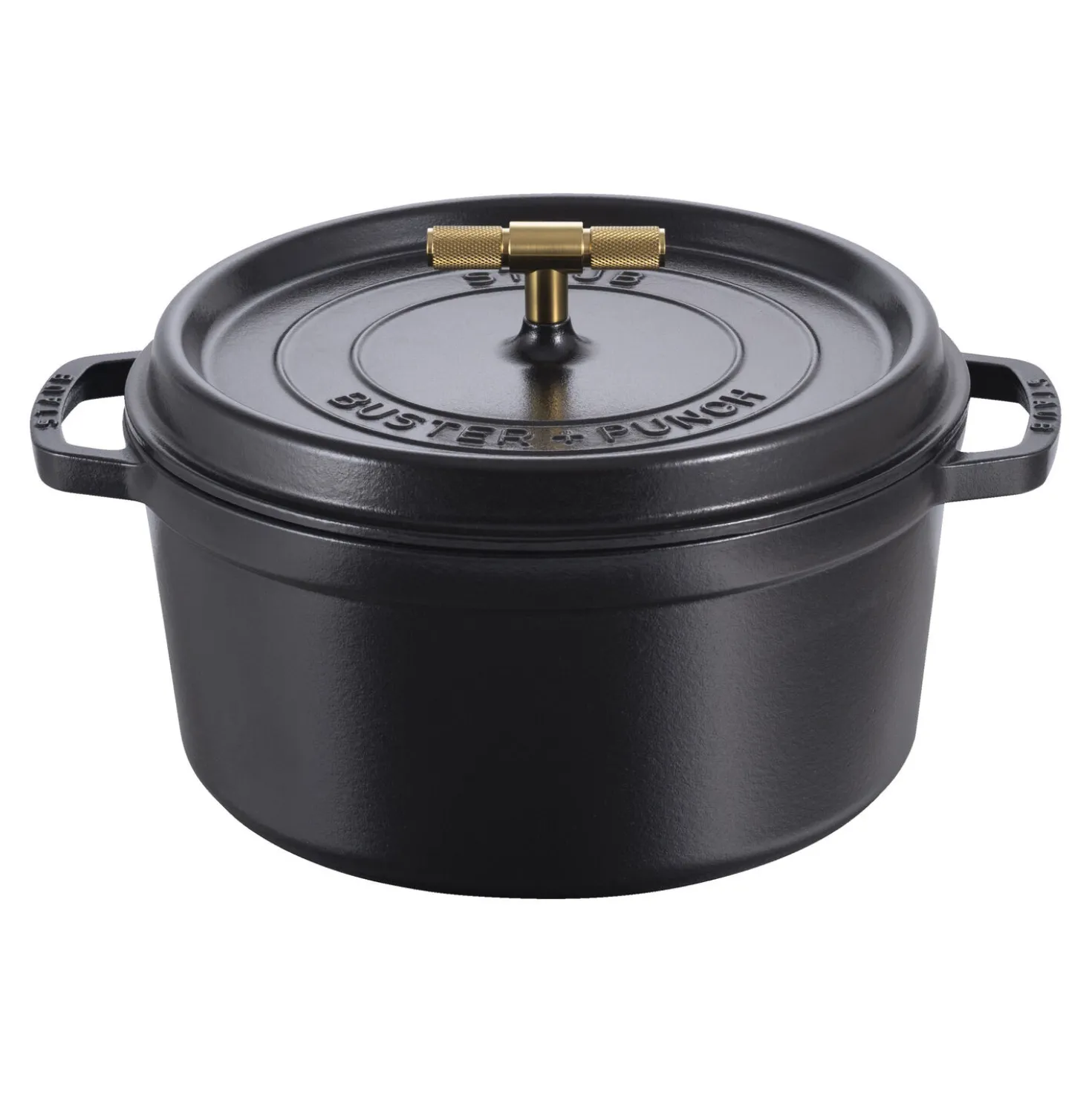 Cocotte Buster+Punch 28 cm, Rond(e), Noir mat, Fonte