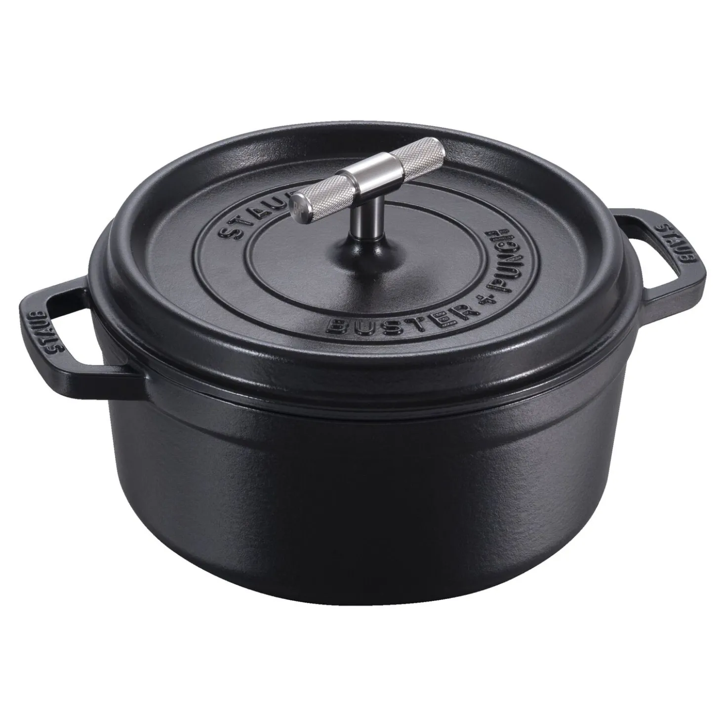 Cocotte Buster+Punch 24 cm, Rond(e), Noir mat, Fonte