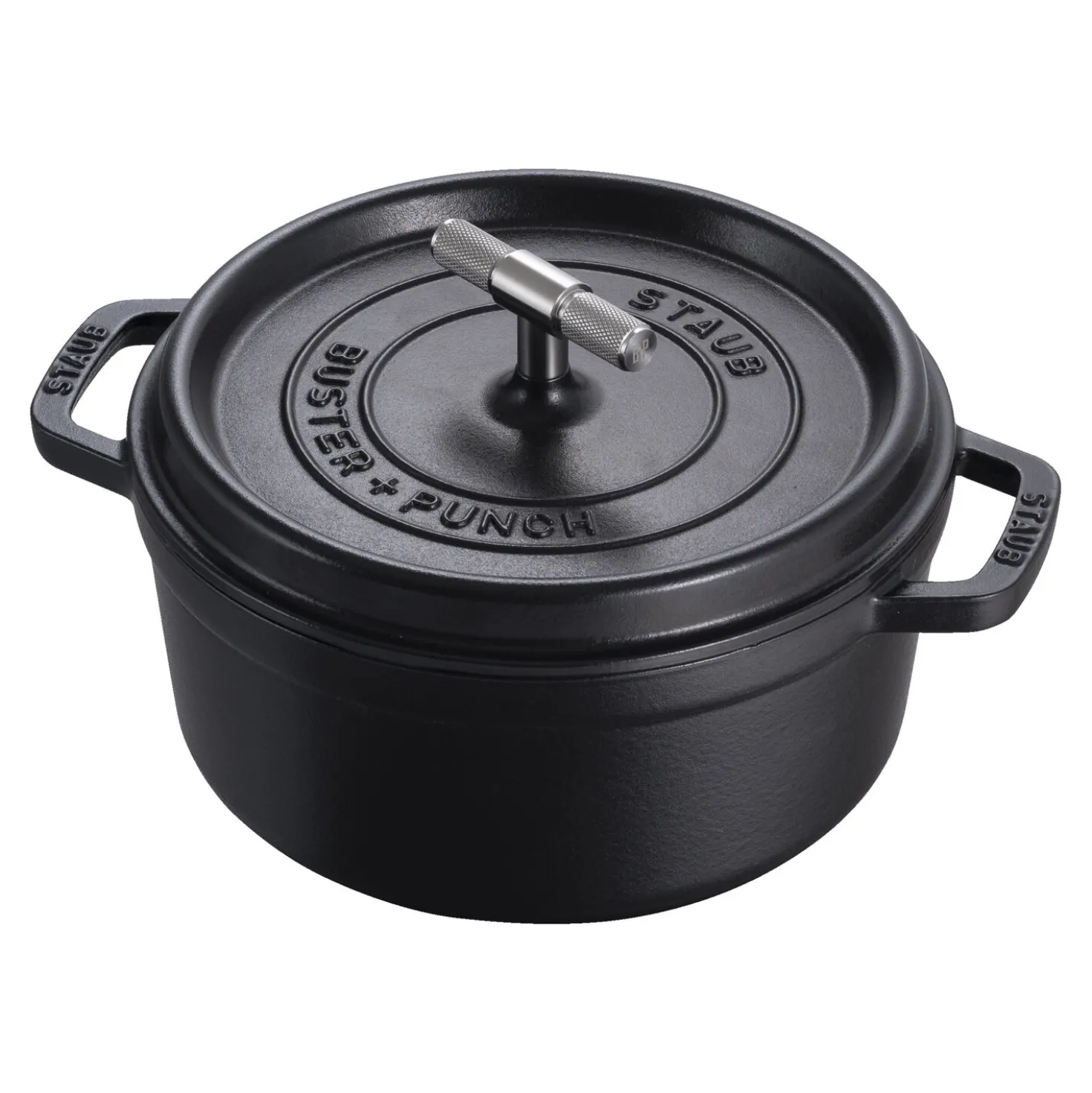 Cocotte Buster+Punch 24 cm, Rond(e), Noir mat, Fonte