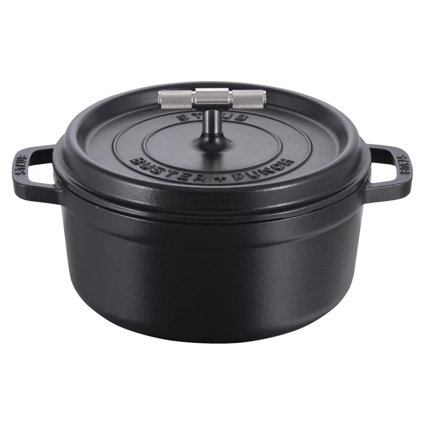 Cocotte Buster+Punch 24 cm, Rond(e), Noir mat, Fonte