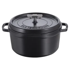Cocotte Buster+Punch 28 cm, Rond(e), Noir mat, Fonte