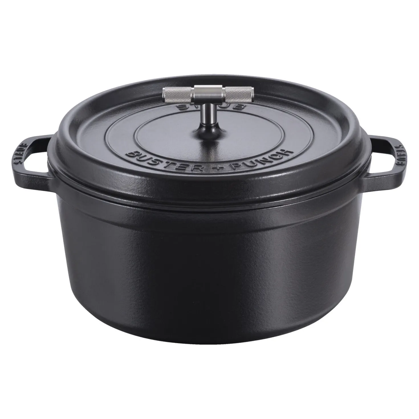 Cocotte Buster+Punch 28 cm, Rond(e), Noir mat, Fonte