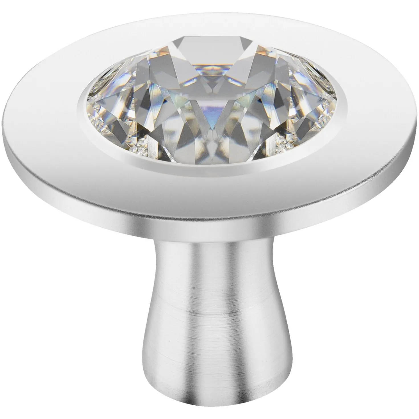 Cocotte et Swarovski bouton, 2-pcs. /28 cm, gris graphite / argent, Fonte / Acier Inoxydable